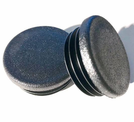 (10 Pack) - 1 1/2" Round OD (10-14 Ga 1.240"-1.330" ID) Black Plastic Tubing Plug, 1 1/2 Inch Top Cap Outside Diameter End Cap - Steel Furniture Pipe Tube Cover Insert | Fencing Post - Made in USA