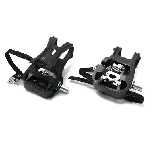 ( Pair ) - Left+Right PEDALS W/ SPD Clip for 9/16" OEM Bycycles | LeMond, Life Fitness, Cybex, Precor and various Commercial FINTESS BIKES